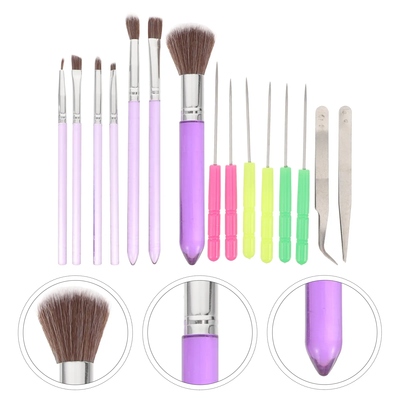 1 set Cake Tools Set Watercolor Brush Fondant Painting Watercolor Brush Set Brushes Kit Dessert Tool Plastic Steel