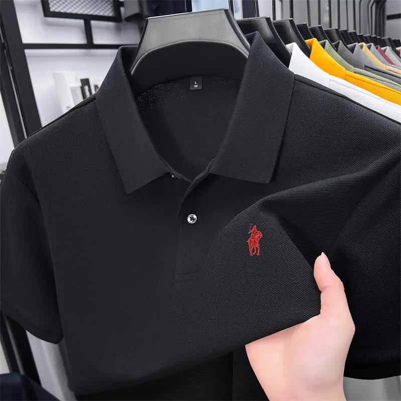 100% Cotton Luxury Short Sleeve Polo Shirt Summer Designer Brand Paul Fashion Pony Embroidery Casual Golf T-shirt Men's Wear