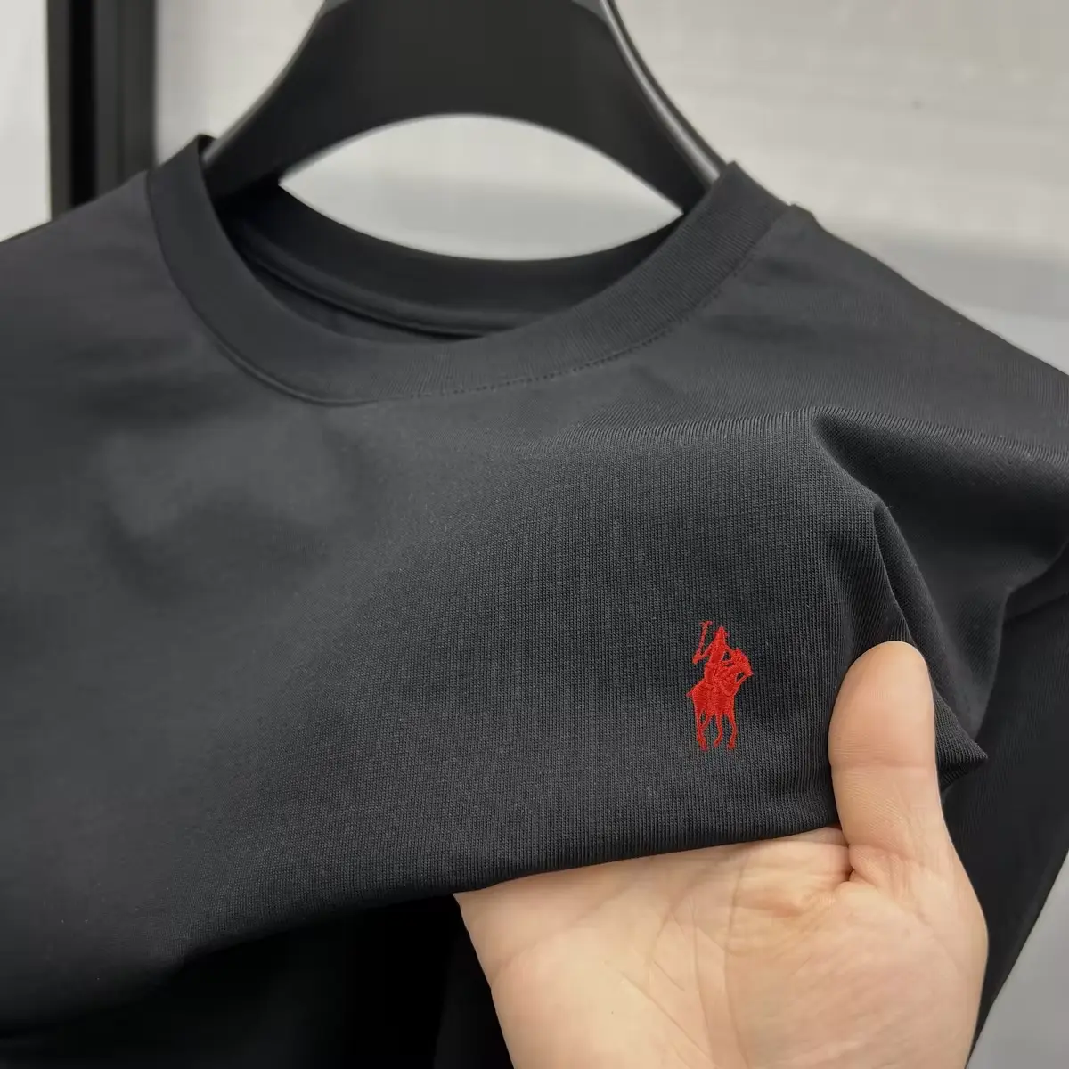 High end 100% cotton short sleeve T-shirt men's summer casual trend exquisite pony embroidery luxury brand Paul round neck top