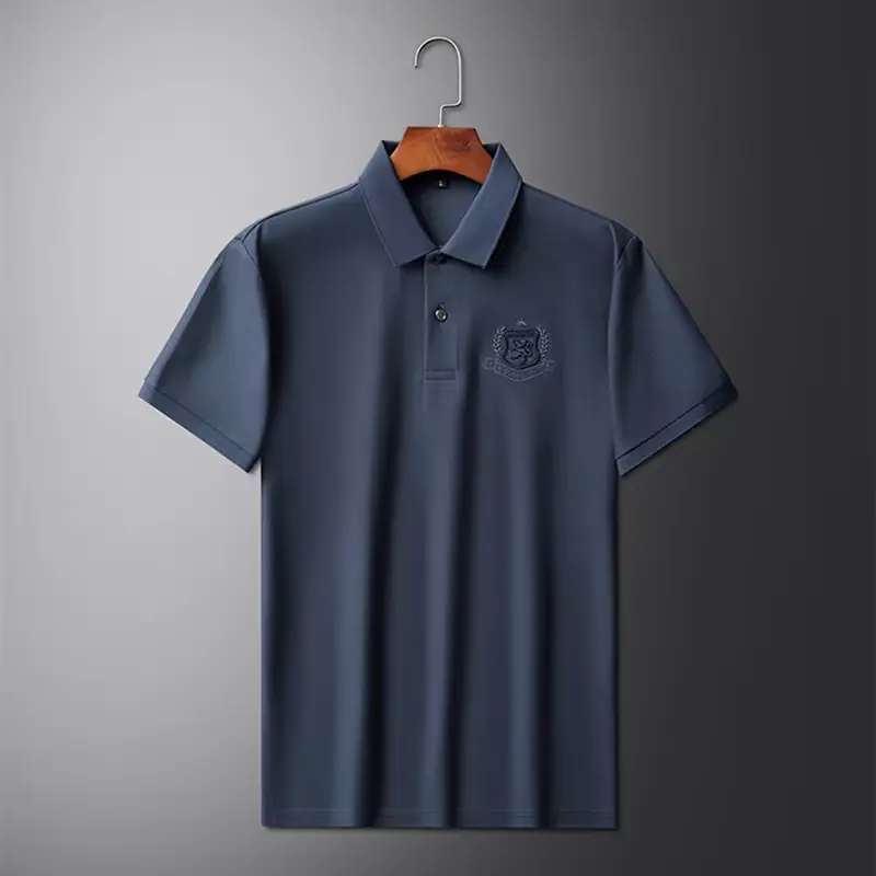 High end brand short sleeve men's POLO shirt summer new design exquisite print golf top breathable cotton soft casual T-shirt