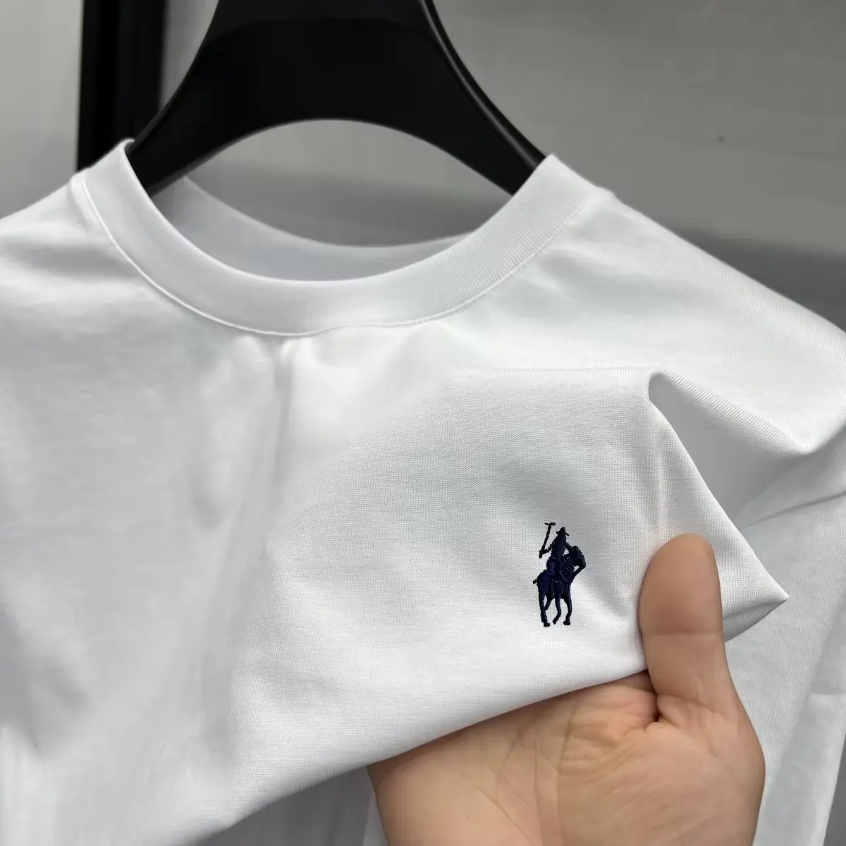 High end 100% cotton short sleeve T-shirt men's summer casual trend exquisite pony embroidery luxury brand Paul round neck top