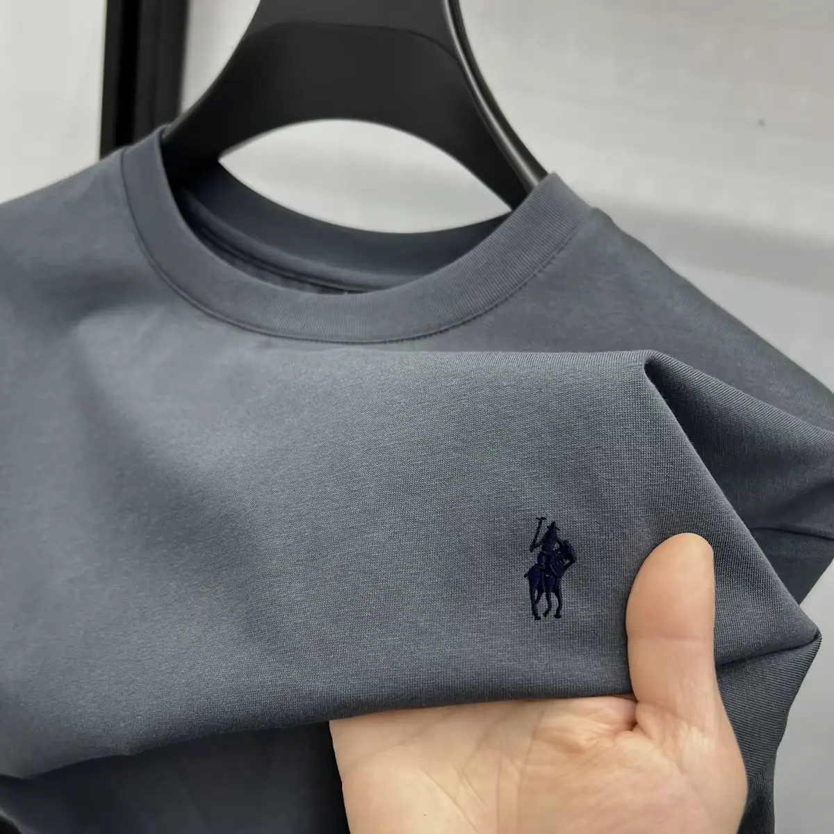 High end 100% cotton short sleeve T-shirt men's summer casual trend exquisite pony embroidery luxury brand Paul round neck top