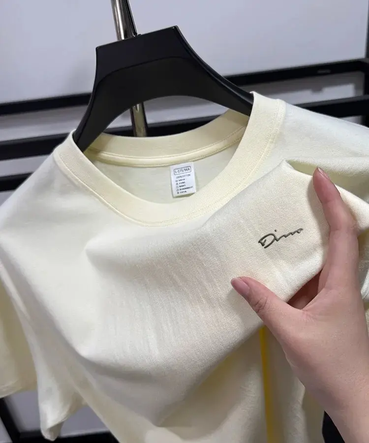 100% pure cotton high-quality short sleeve T-shirt men's fashion brand unique print summer new comfortable casual round neck top