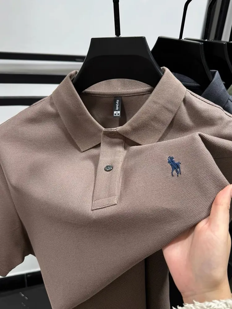 100% cotton high-quality short sleeve polo shirt brand Paul Pony embroidered lapel T-shirt business casual comfortable men wear