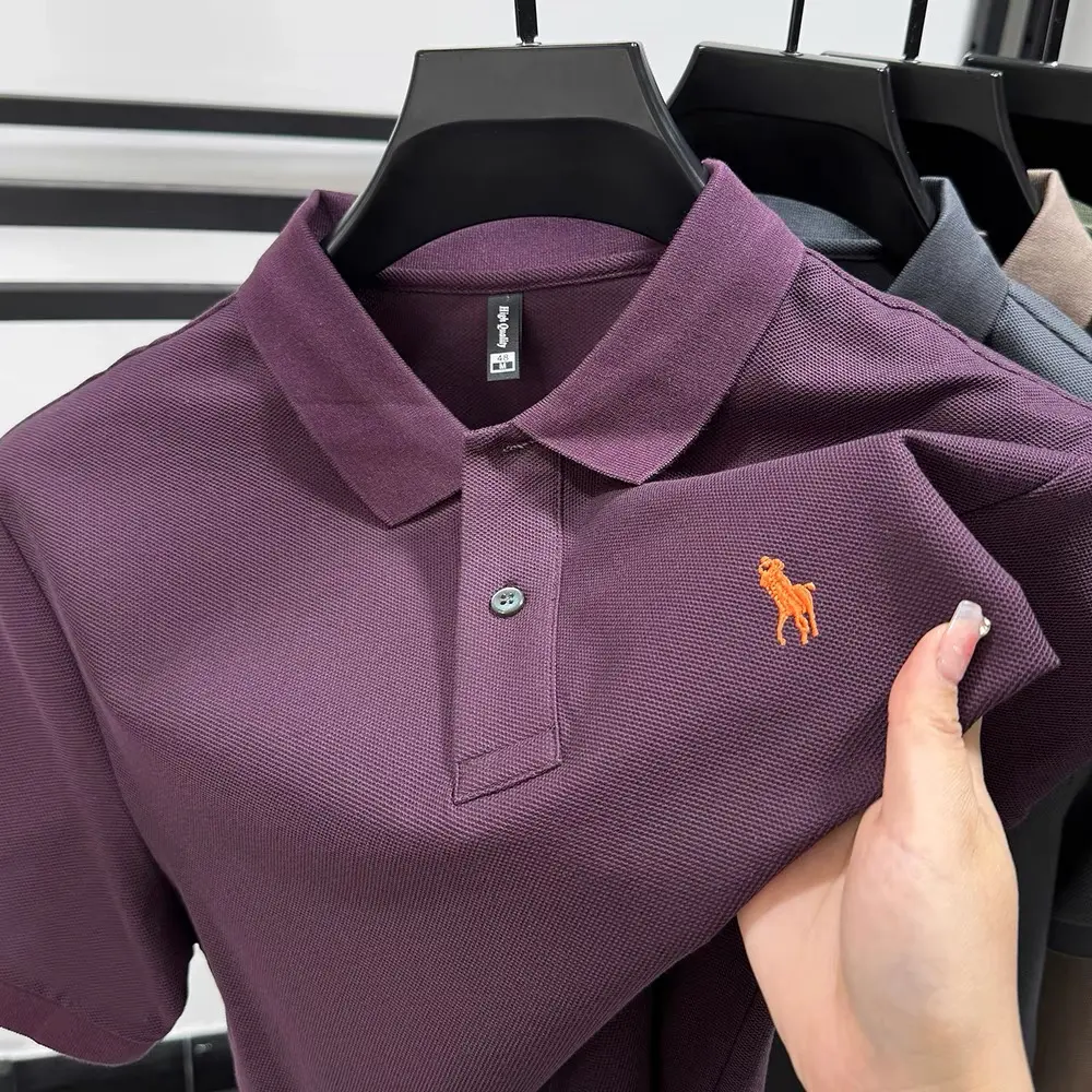 100% cotton high-quality short sleeve polo shirt brand Paul Pony embroidered lapel T-shirt business casual comfortable men wear