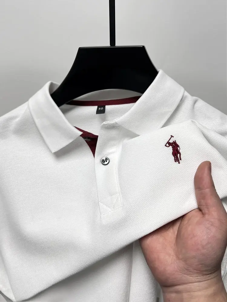 High end 100% cotton short sleeve polo shirt men's 2025 summer fashion designer brand Paul pony embroidery golf casual T-shirt