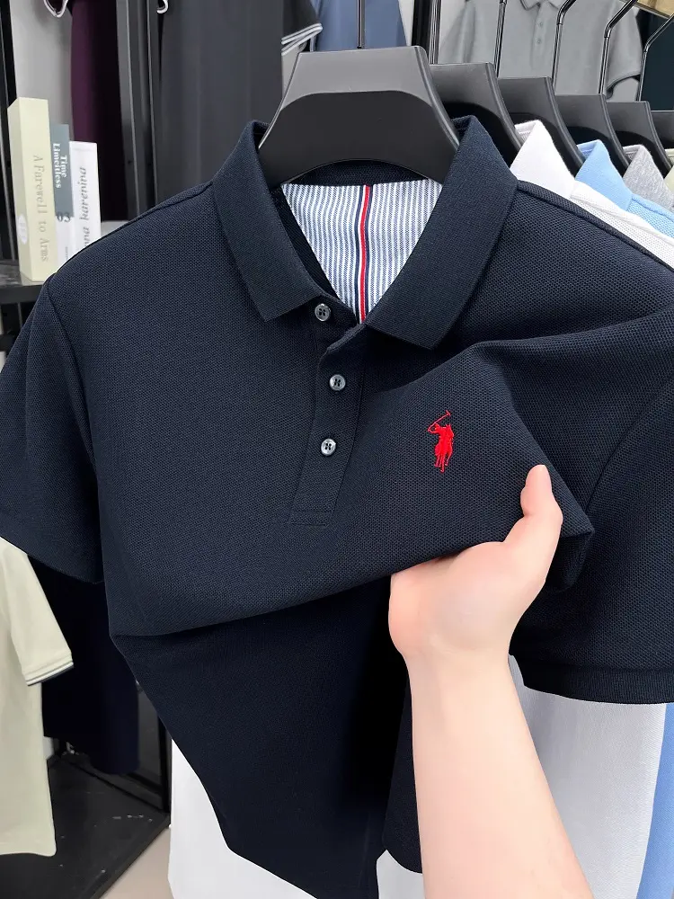 Luxury brand short sleeve 100%cotton men's polo shirt summer trend new Paul embroidery lapel T-shirt fashionable casual golf top