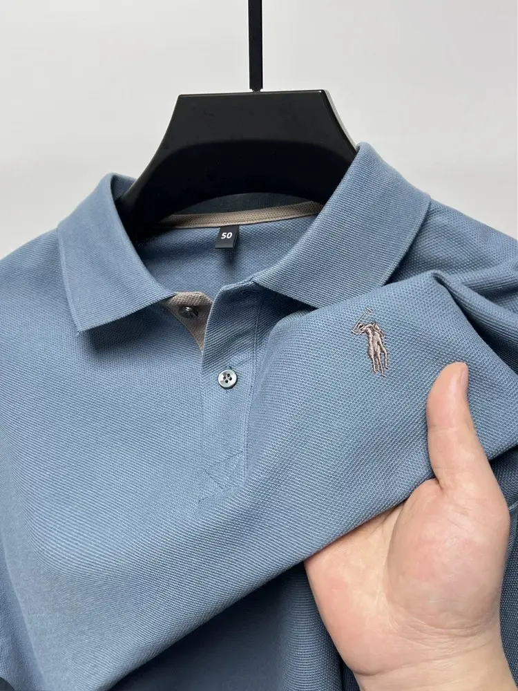 High end 100% cotton short sleeve polo shirt men's 2025 summer fashion designer brand Paul pony embroidery golf casual T-shirt