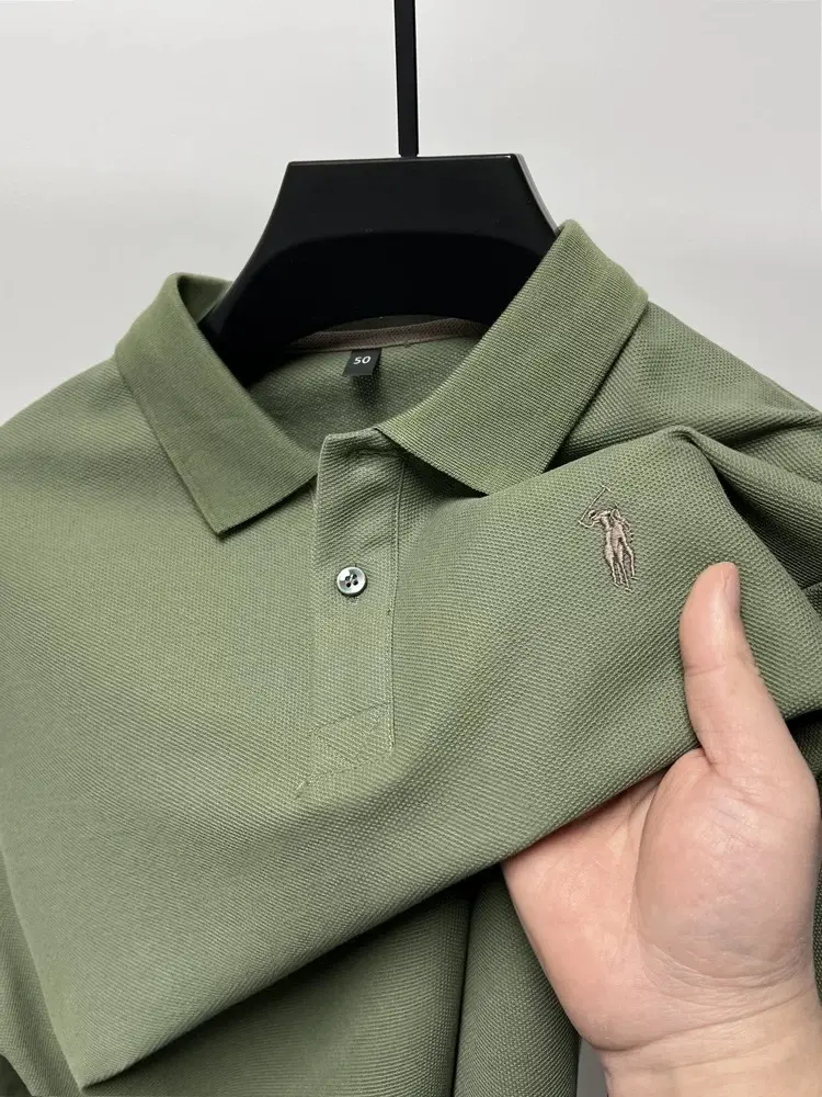 High end 100% cotton short sleeve polo shirt men's 2025 summer fashion designer brand Paul pony embroidery golf casual T-shirt