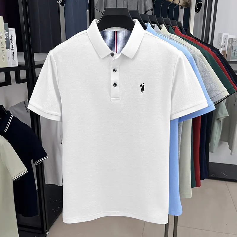 Luxury brand short sleeve 100%cotton men's polo shirt summer trend new Paul embroidery lapel T-shirt fashionable casual golf top