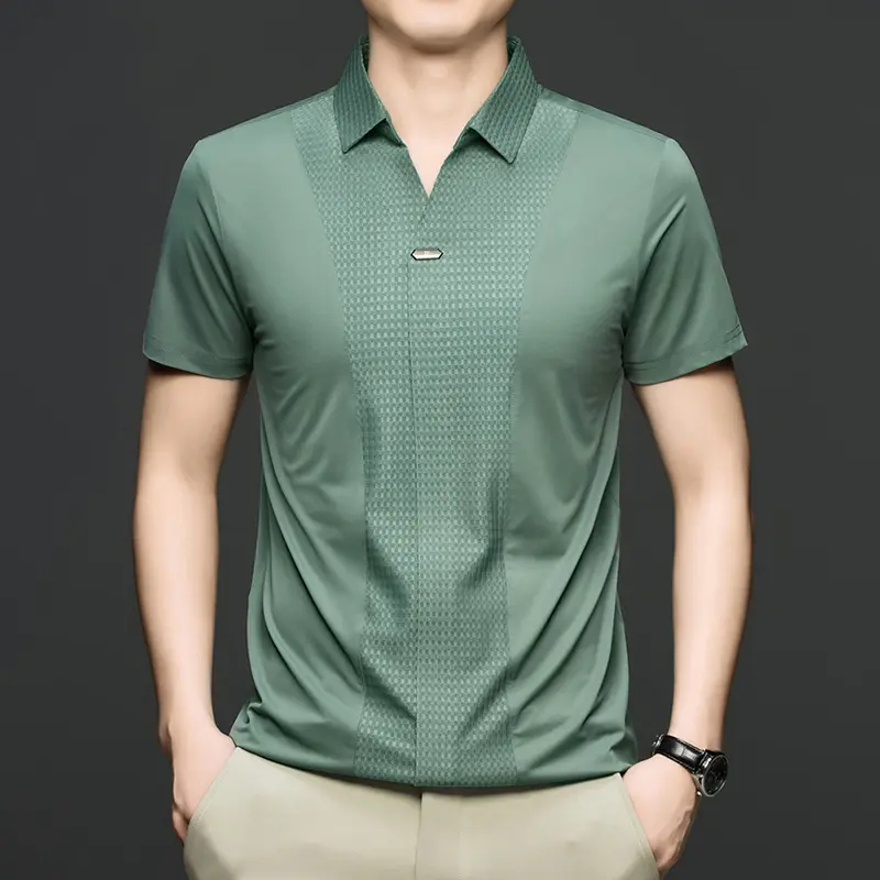 Personalized jacquard design POLO shirt high-end fashion brand short sleeve cool and breathable summer new casual men POLO shirt