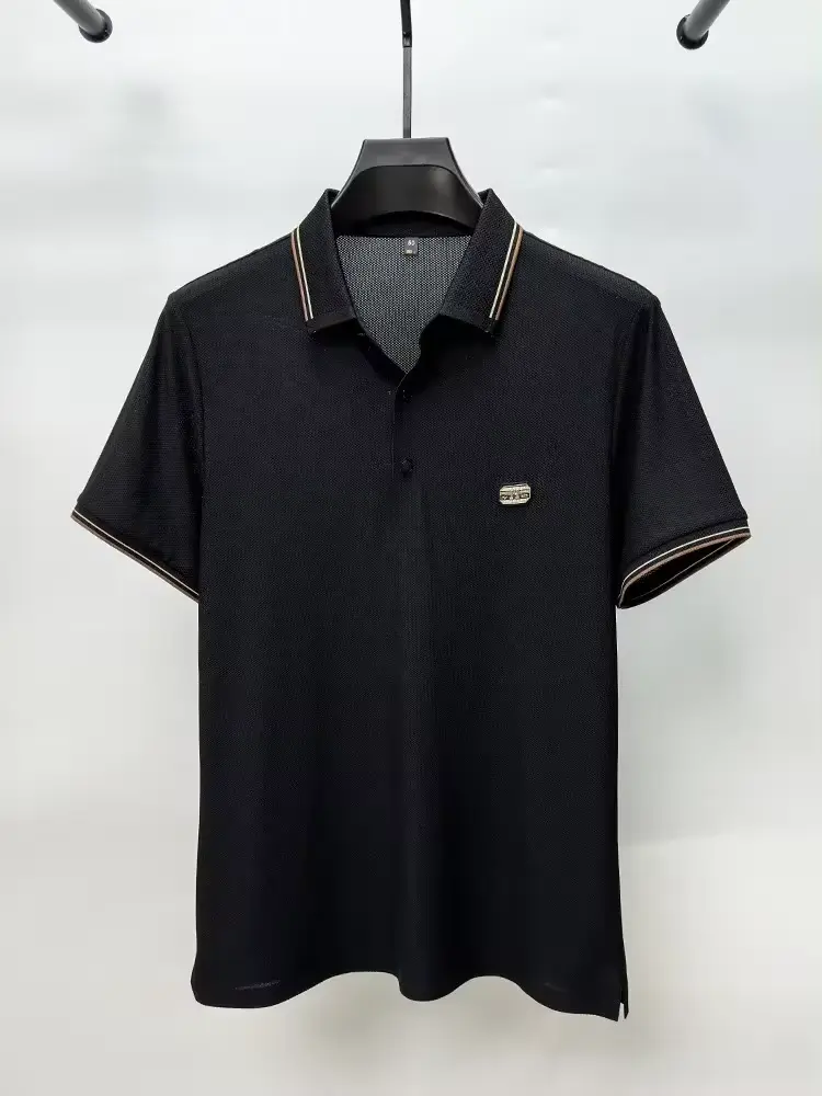 High end design badge printing short sleeve POLO shirt fashion brand men summer trend lapels casual T-shirt Comfortable cool top