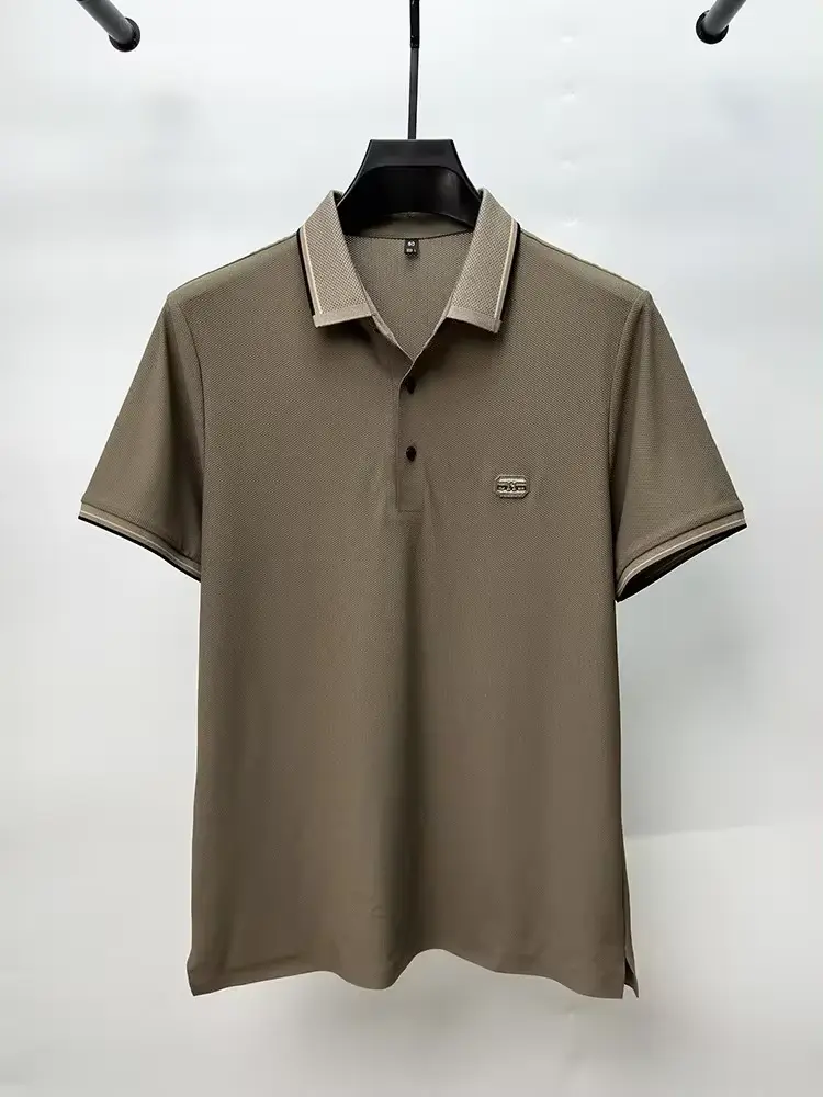 High end design badge printing short sleeve POLO shirt fashion brand men summer trend lapels casual T-shirt Comfortable cool top