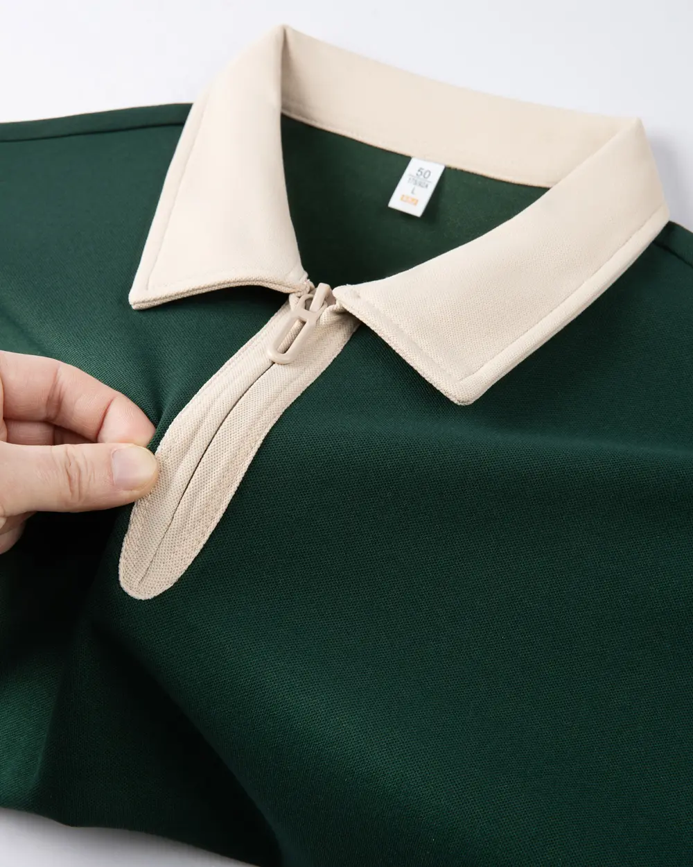 Personality half zipper fashion polo shirt summer short sleeve men's wear trend comfortable lightweight high-quality new T-shirt