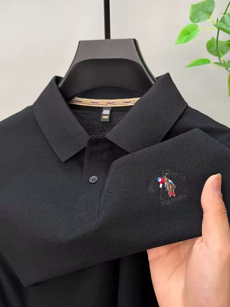 100% cotton short sleeve men's polo shirt summer high-end fashion hot selling pony embroidery soft golf casual brand T-shir