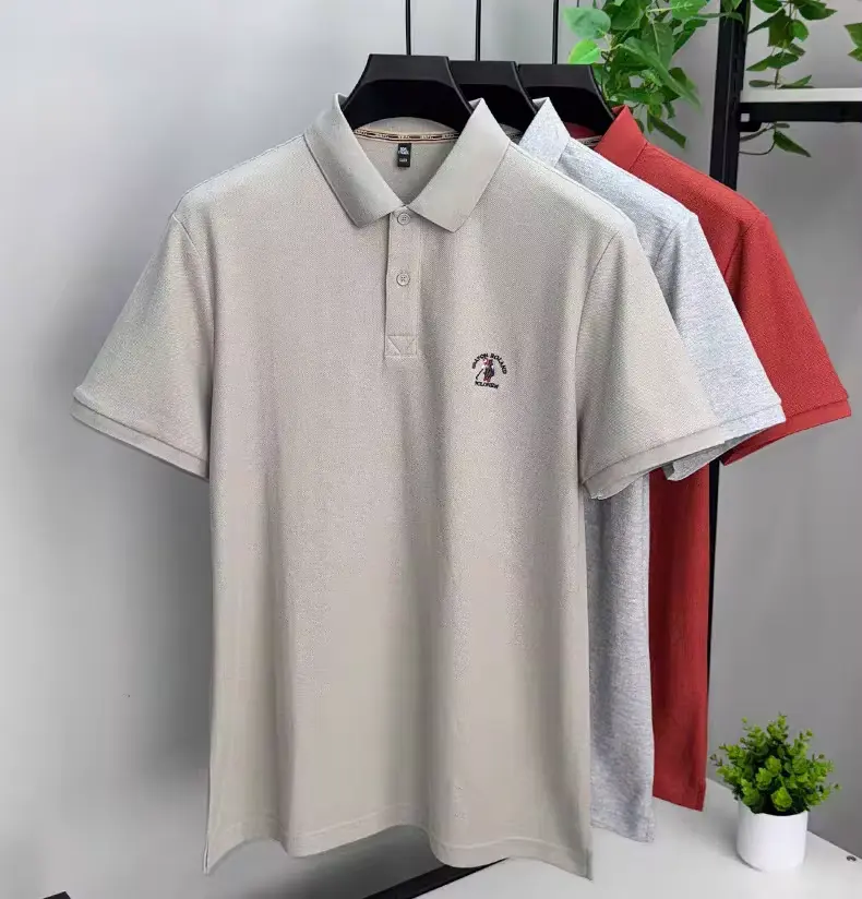 100% cotton short sleeve men's polo shirt summer high-end fashion hot selling pony embroidery soft golf casual brand T-shir