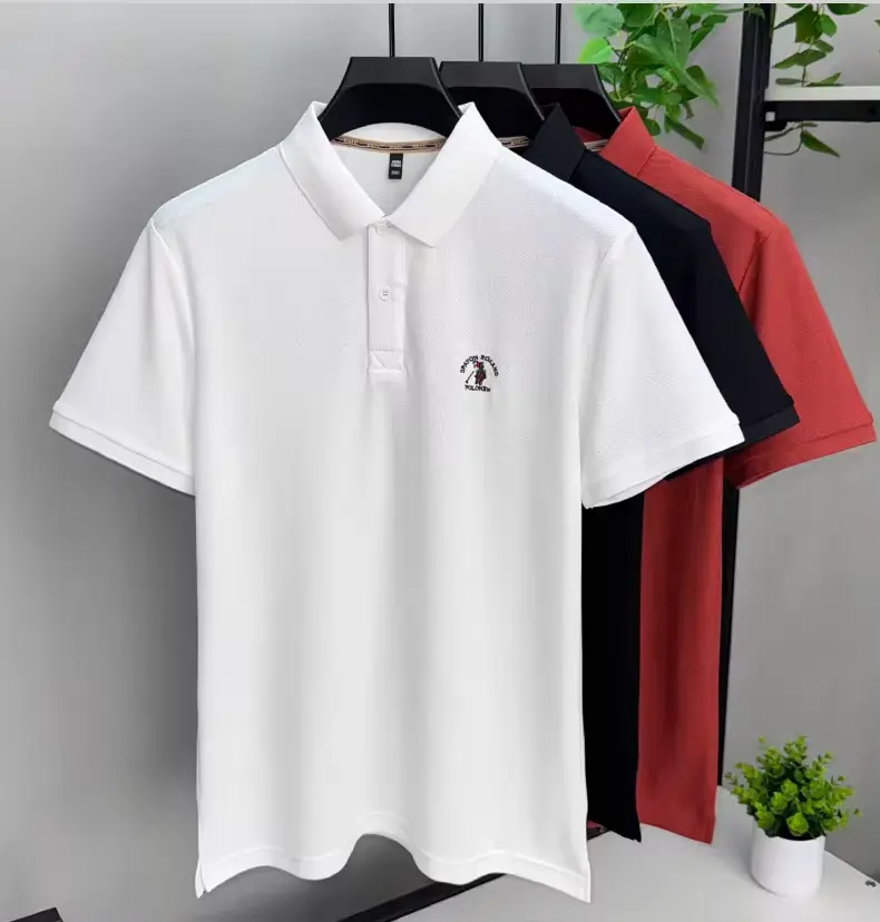 100% cotton short sleeve men's polo shirt summer high-end fashion hot selling pony embroidery soft golf casual brand T-shir