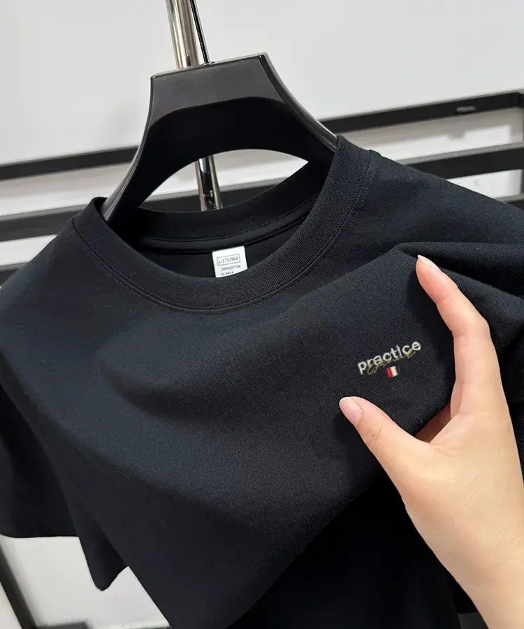 100cotton luxury short sleeve T-shirt breathable round neck top summer designer brand embroidery loose casual fashion men's wear