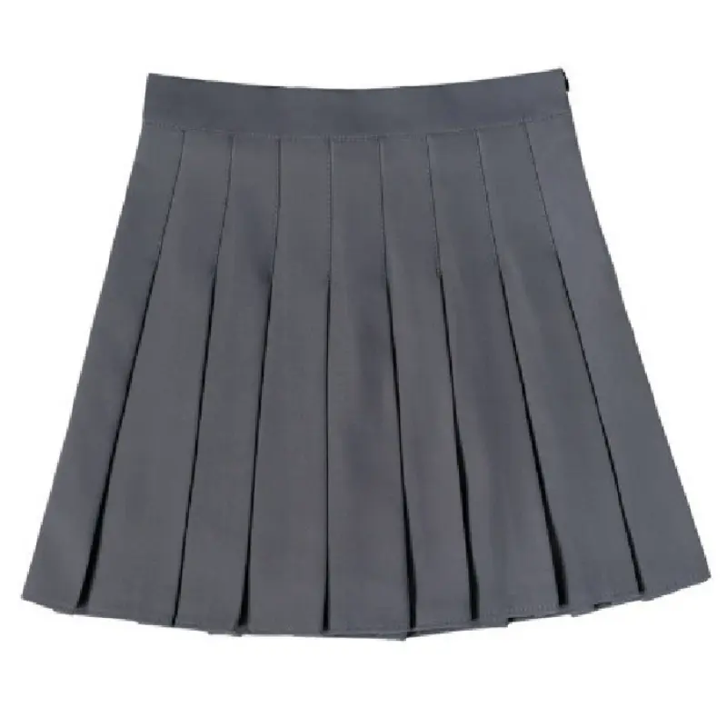 Pleated skirtwomen's half length skirt new high waist slimming belt with lining student outfit short skirt college style