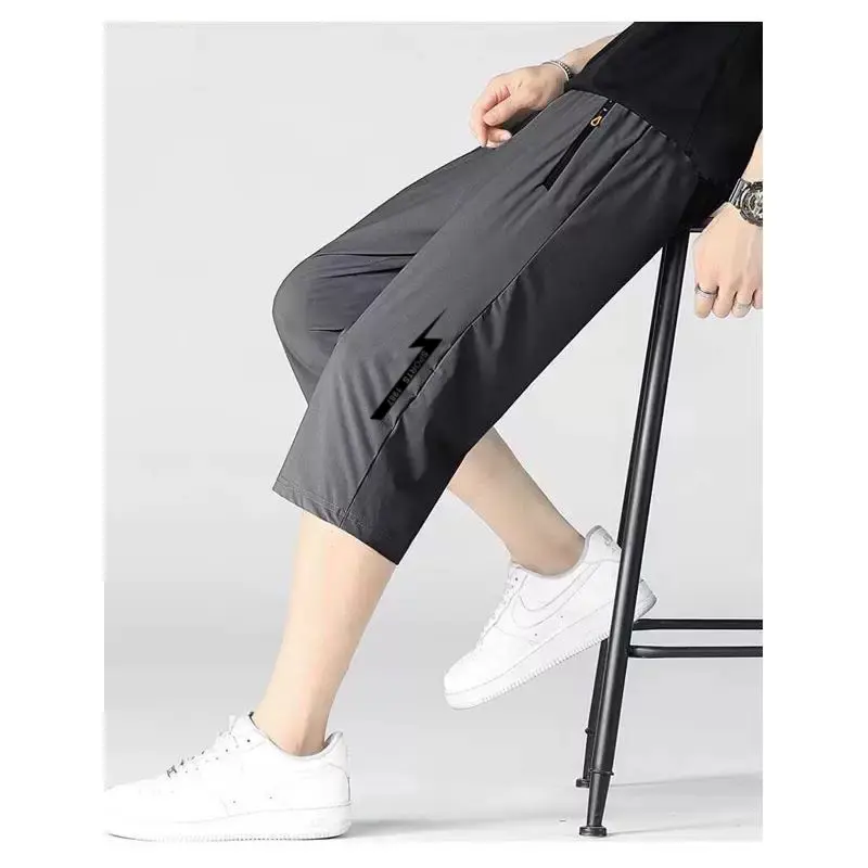Men's summer outdoor shorts, summer breathable quick drying sports and casual trend cropped pants, versatile and comfortable plu