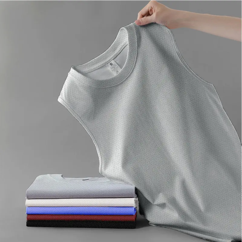 Solid color vest men's sports top training summer men's lightweight sports sleeveless T-shirt men's style camisole base shirt