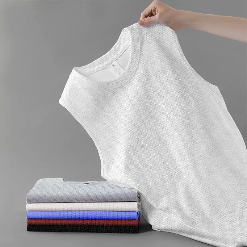 Solid color vest men's sports top training summer men's lightweight sports sleeveless T-shirt men's style camisole base shirt