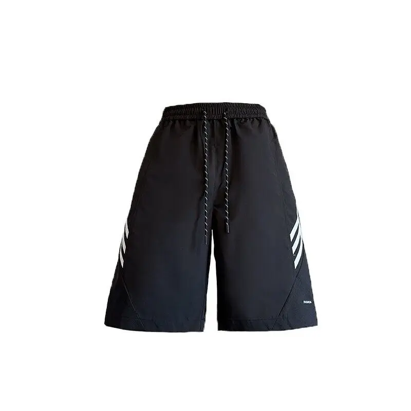 Striped sports shorts men's summer high street hooligan handsome basketball shorts versatile casual five quarter pants