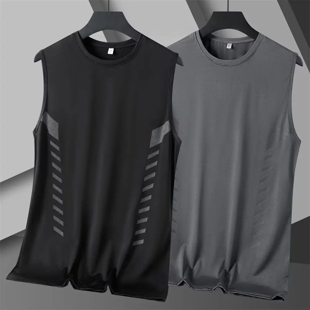 Men's T-shirt new men's vest T-shirt summer breathable thin style loose casual shoulder sleeveless trend