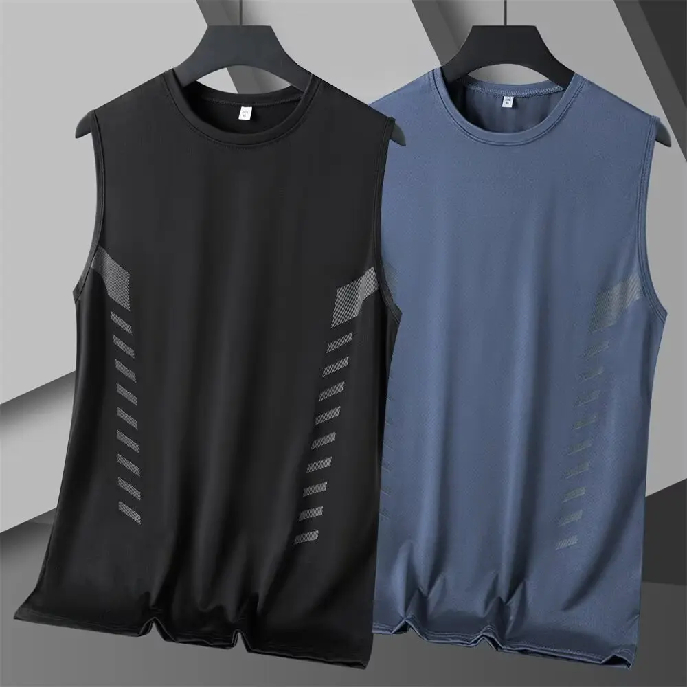 Men's T-shirt new men's vest T-shirt summer breathable thin style loose casual shoulder sleeveless trend
