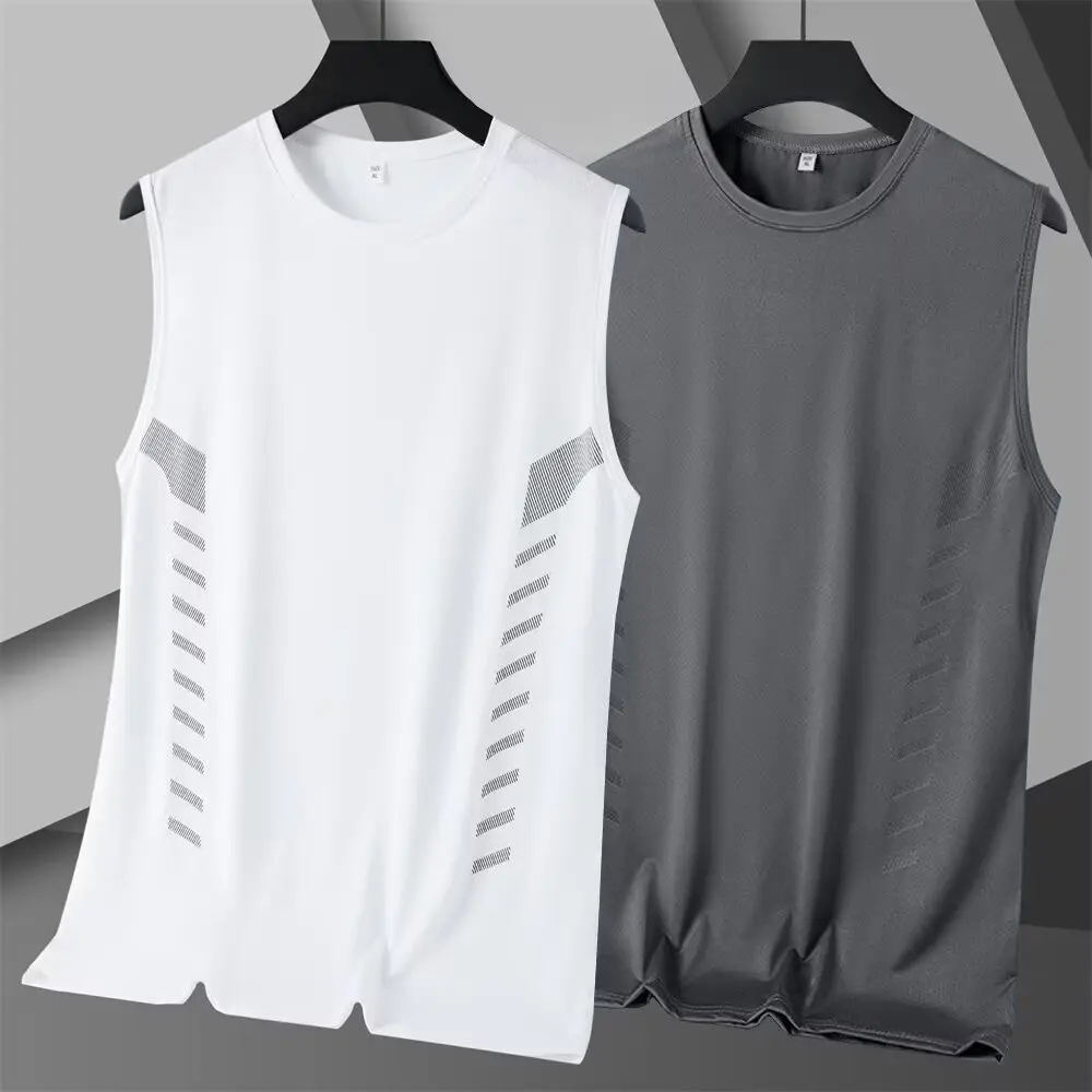 Men's T-shirt new men's vest T-shirt summer breathable thin style loose casual shoulder sleeveless trend