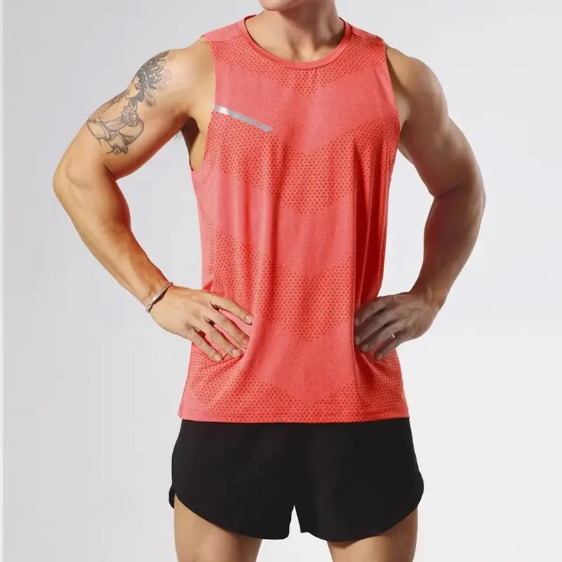 Summer Fitness Running Tank Top Track and Field Men's Breathable and Moisture Absorbing Training Sleeveless Quick Drying Short S