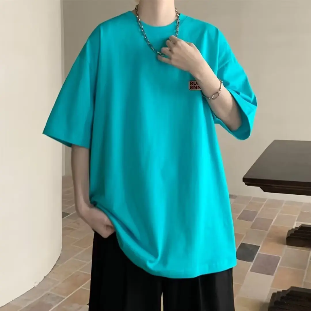 Short sleeved men's summer trend artistic simplicity new lazy Harajuku ins temperament