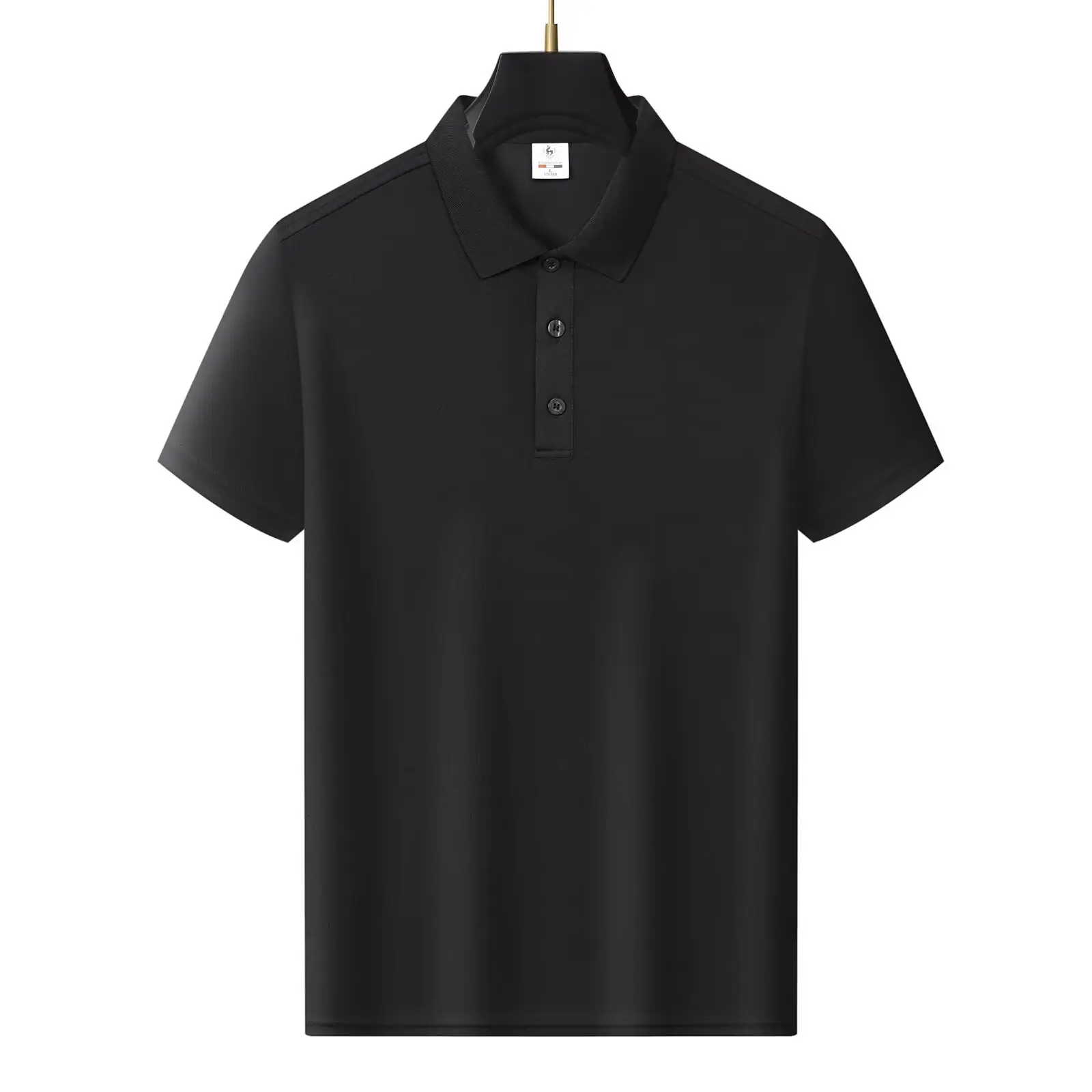 Men's summer ice silk running distance short sleeved polo shirt half sleeved T-shirt