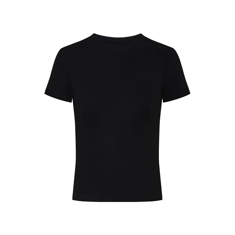 Short sleeved white T-shirt women's summer tight fit slimming short top versatile