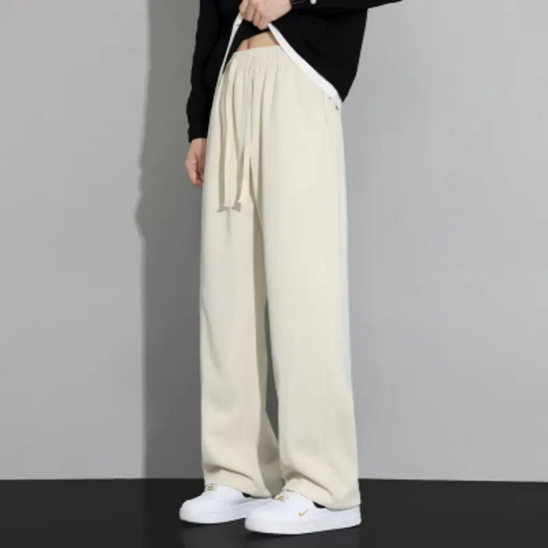 Spring and Autumn New High Street Sports Student Straight Leg Wide Leg Pants Trendy Versatile Loose Large Casual Summer Pants