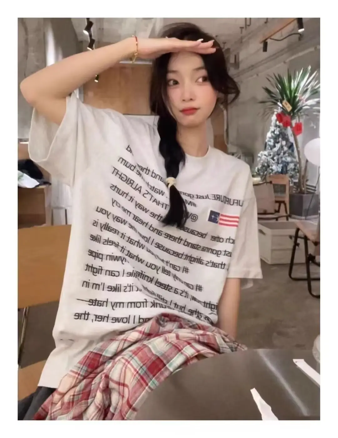 New letter printed short sleeved T-shirt for men, American high street fashion brand, cool and stylish, loose round neck top for