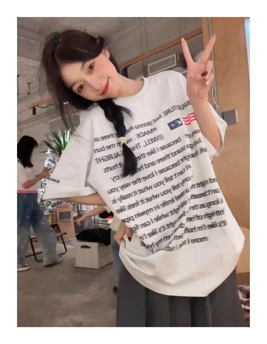 New letter printed short sleeved T-shirt for men, American high street fashion brand, cool and stylish, loose round neck top for