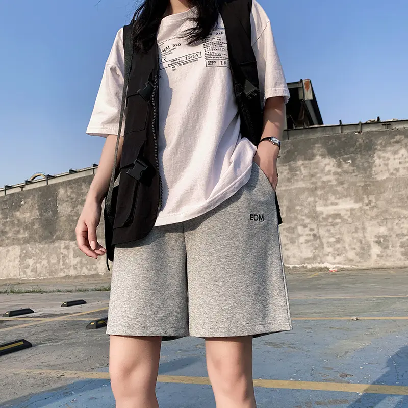 Five point sports shorts women's summer thin style new loose wide leg casual straight leg shorts
