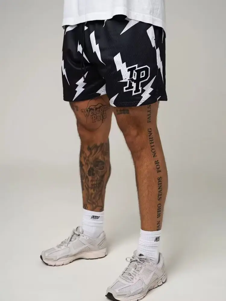 Trendy summer men's and women's thin, cool, breathable mesh shorts for sports training, basketball, couple's style