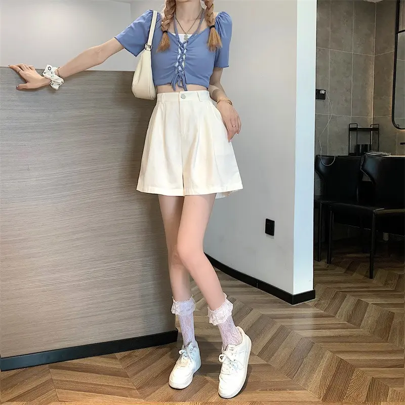 Casual pants, summer shorts, women's new style pants, wide leg pants, work pants