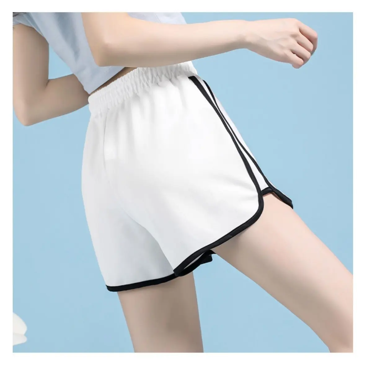 Sports shorts for women cross-border summer casual loose straight leg pants for wearing high waisted and slimming three quarter