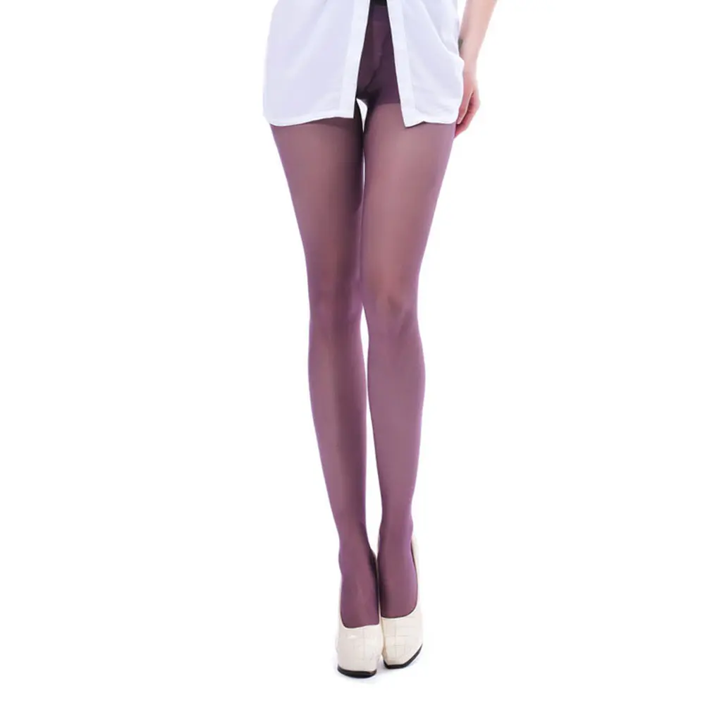 Sexy Tights Purple Opaque Women Pantyhose Spring Autumn Pantyhose Nylon Seamless Tights Stockings Hosiery Office Lady
