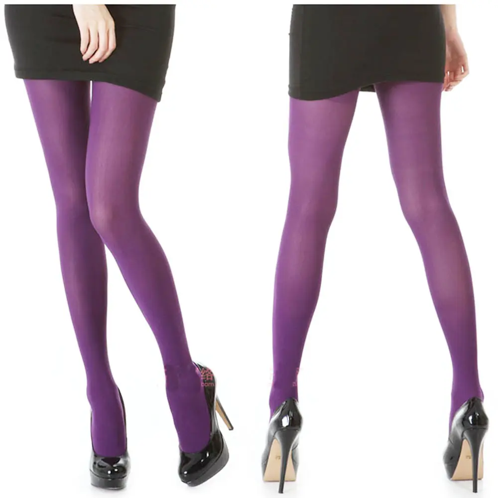 Sexy Tights Purple Opaque Women Pantyhose Spring Autumn Pantyhose Nylon Seamless Tights Stockings Hosiery Office Lady