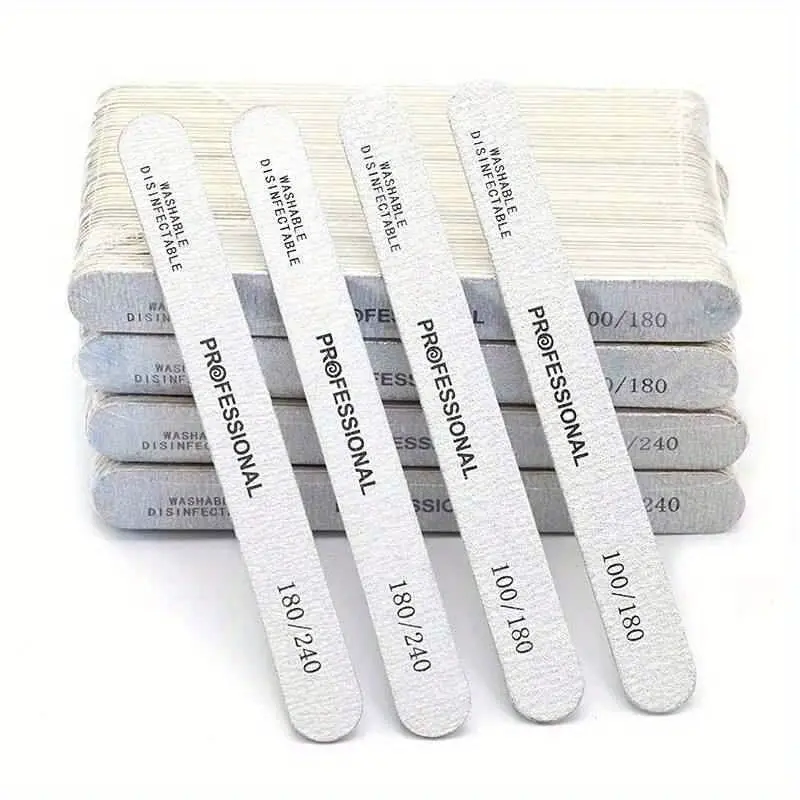 10/25/50Pcs Nail File 100/180/240 Wooden Sanding Buffer Block Pedicure Manicure UV Gel Nail Polish Pro Files Artificial tips