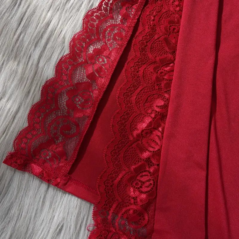 Women's Satin Sexy Nightgown Faux Silk Nightwear Spaghetti Straps Nighties Dress Solid V Neck Sleepwear Sleeveless Night Dress