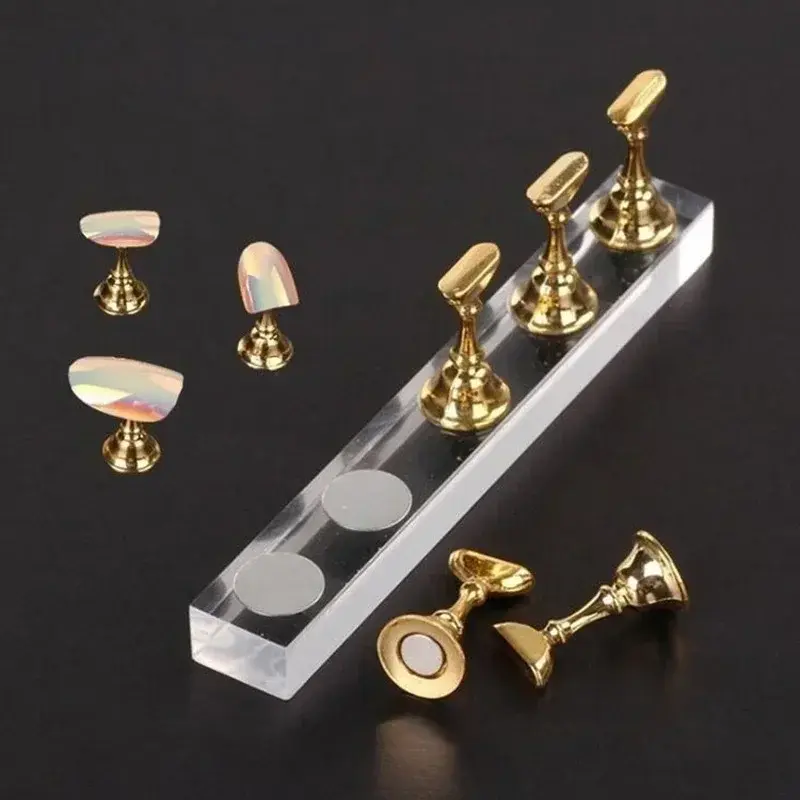 New Nail Enhancement Chessboard Chess Piece Nails Holder Display Board Making Acrylic Base Student Magnet Nailing Practice Stand