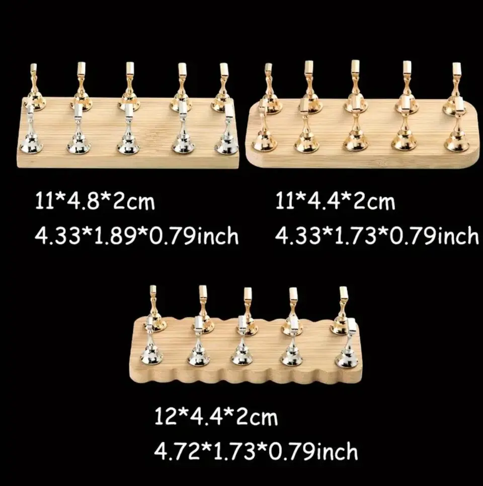 10Pcs/Pack Nail Holder Practice Display Stand Magnetic False Nail Tips Showing Shelf Manicure Salon Fingernail DIY Exercise Tool