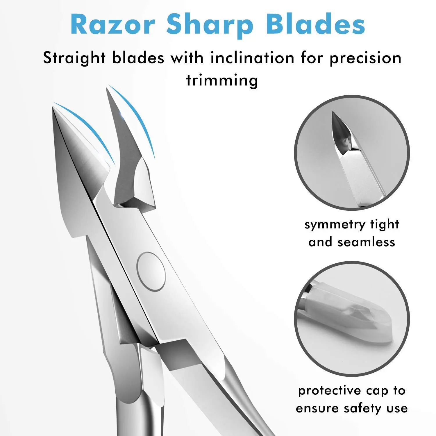 LULAA Professional Toenail Clipper with Ingrown Toenails Toe Nail Cuticle Scissor Thick Paronychia Clipper Manicure Ingrown
