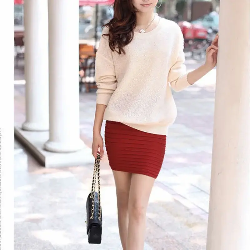 Summer Women Pencil Skirt Black 2025 High Waist Sexy Bodycon Skirt OL Office Slim Tight Korean Pleated Mini Skirts Female Jupe