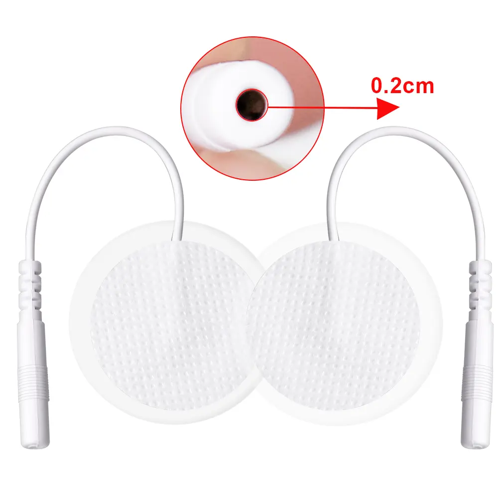 Electrode 3x3cm Reusable Tens Acupuncture Self Adhesive Gel Pads 2.0mm plug for EMS Digital Therapy Massager Machine Non-woven